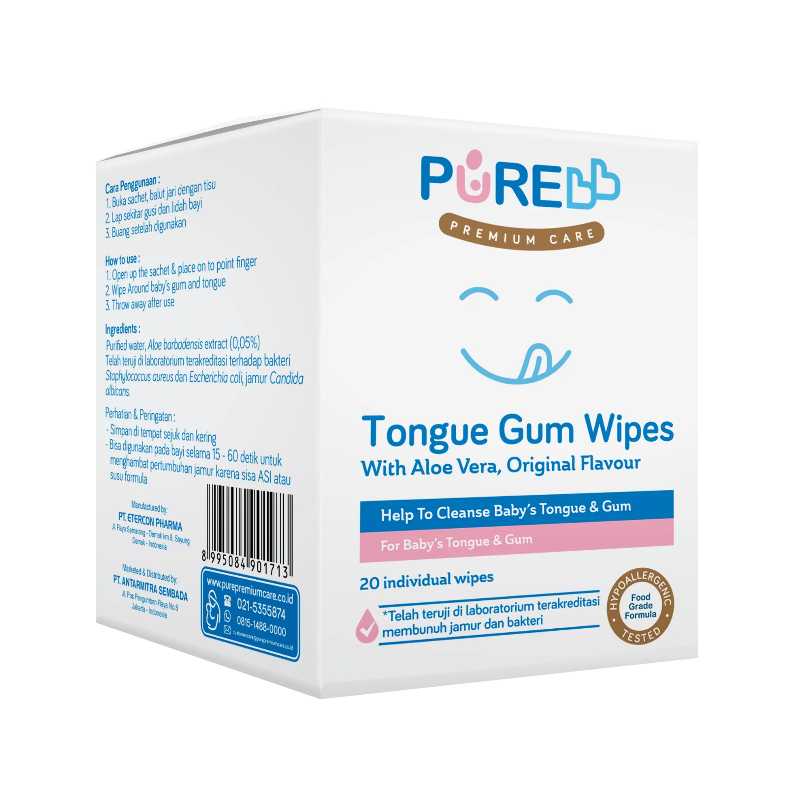 Pure BB Tounge Gum Wipes 