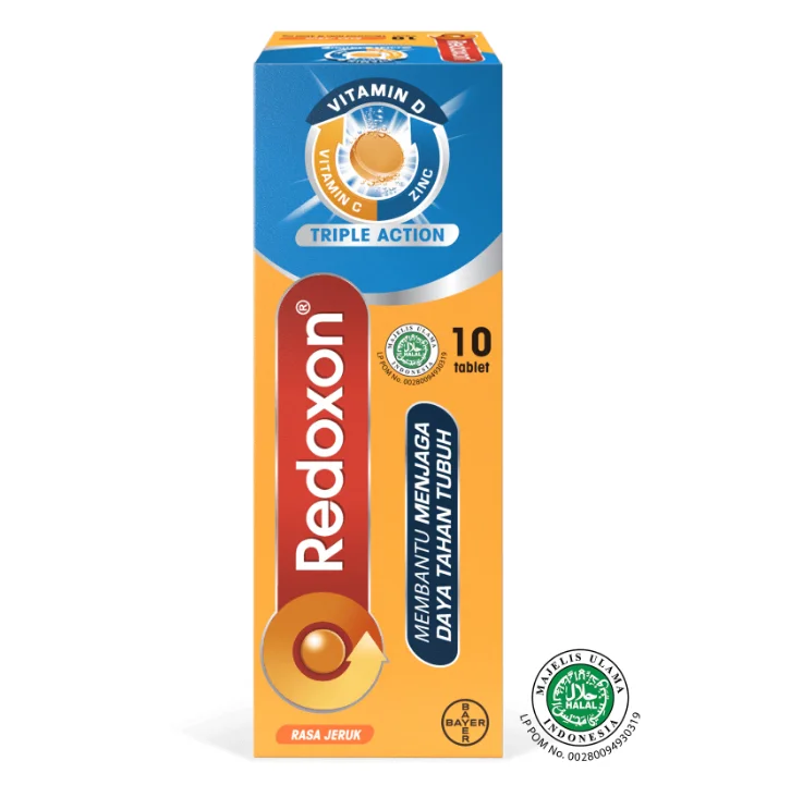 REDOXON TRIPLE ACTION RASA JERUK ISI 10 TAB